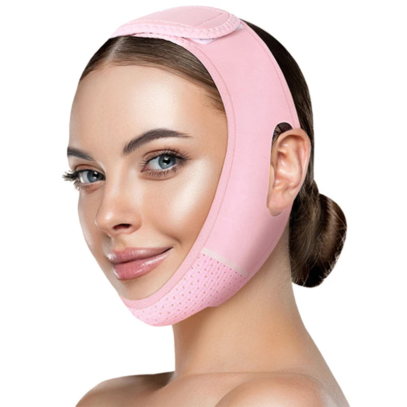 Reusable V Shaped Facial Strap Comfort Skin Care Belt Home Daily Face Support Beauty Accessory