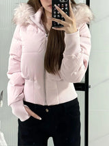Women's Cropped Hooded Down Jacket