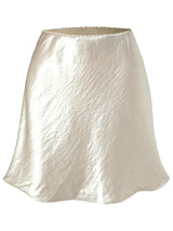 Women's Satin A-Line Mini Skirt | High Waist Office Style