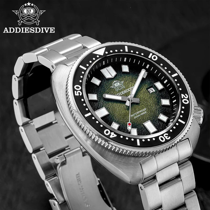 ADDIESDIVE Japan2115 New Men Watch Sapphire Glass BWG9 Ultra-Bright Luminous 200m Waterproof Wristwatch Luxury Quartz Watches