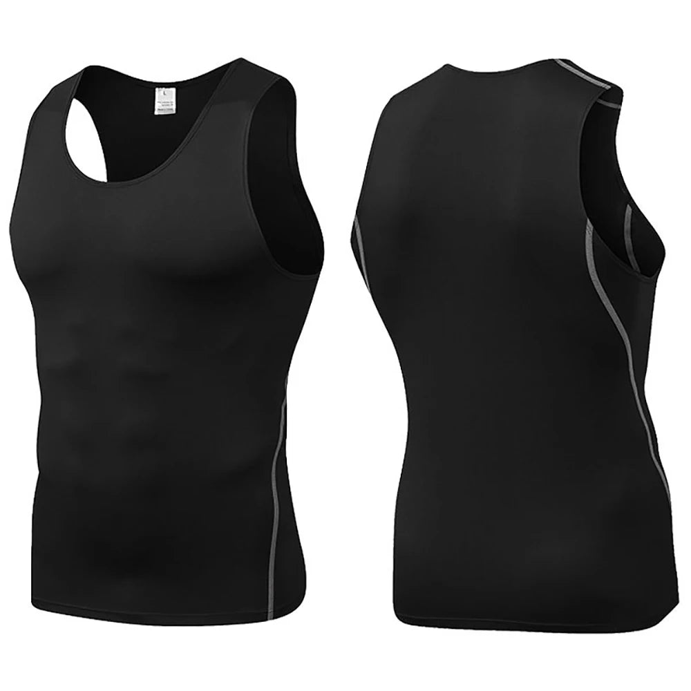Compression Shirts Men Tummy Control Shapewear Compression Shirt Flat Belly Abdomen Slimming Vest Waist Trainer Fitness Workout