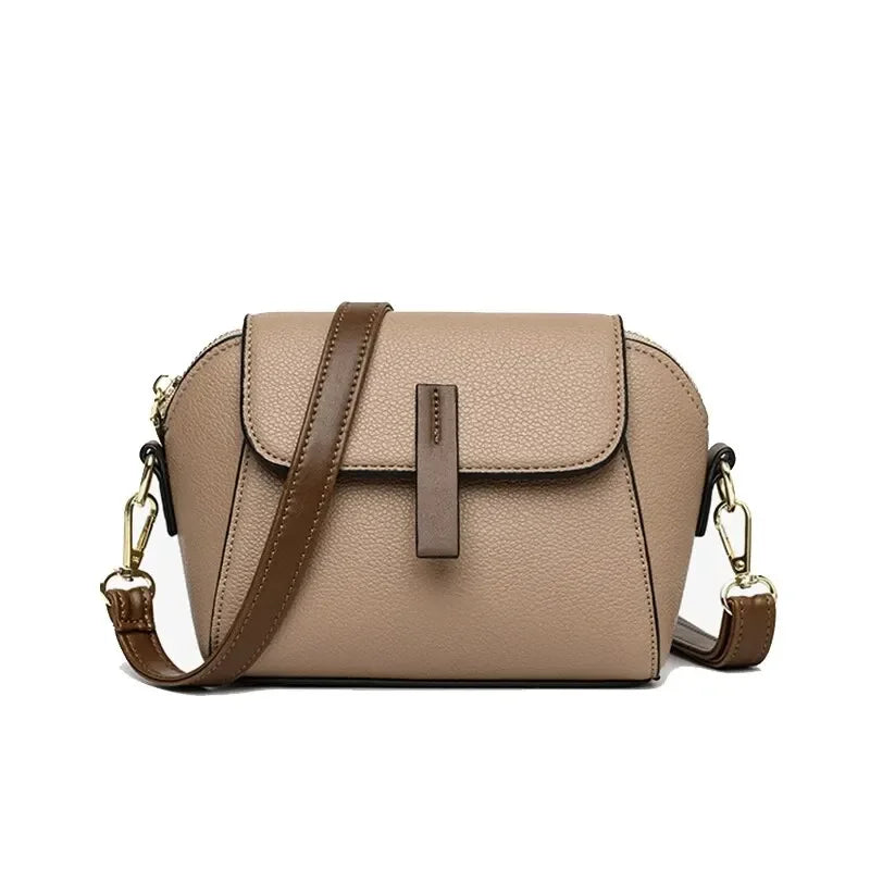 Women Solid Color PU Flap Crossbody Shoulder Bag Casual Daily Wear Versatile Fashion Handbag For Outdoor
