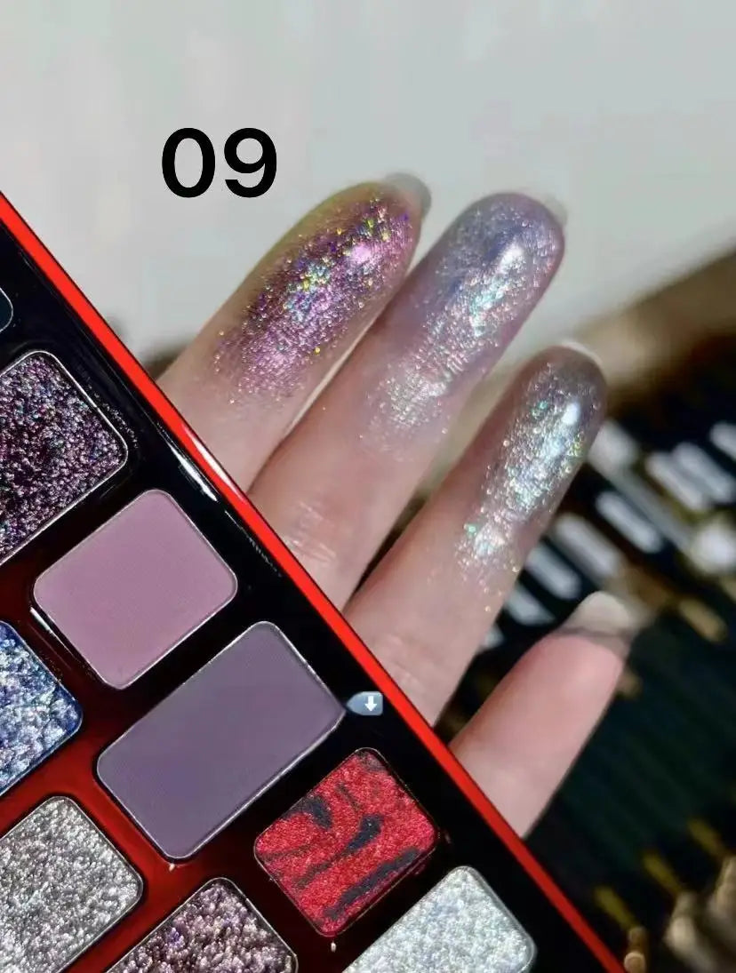 Qianyan 16-Color Eyeshadow Palette – Glitter, Matte & Shimmer