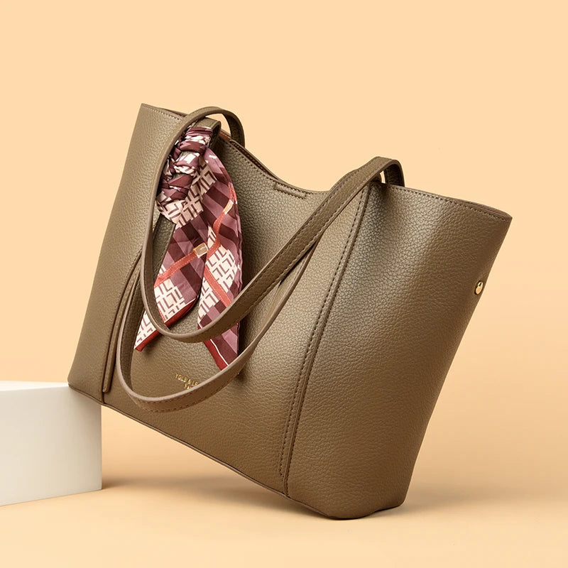 Genuine Brand Women Tote Bag High Quality Soft Leather Large Ladies Shoulder Crossbody Bag Luxury Female Shopping Handbag A Main