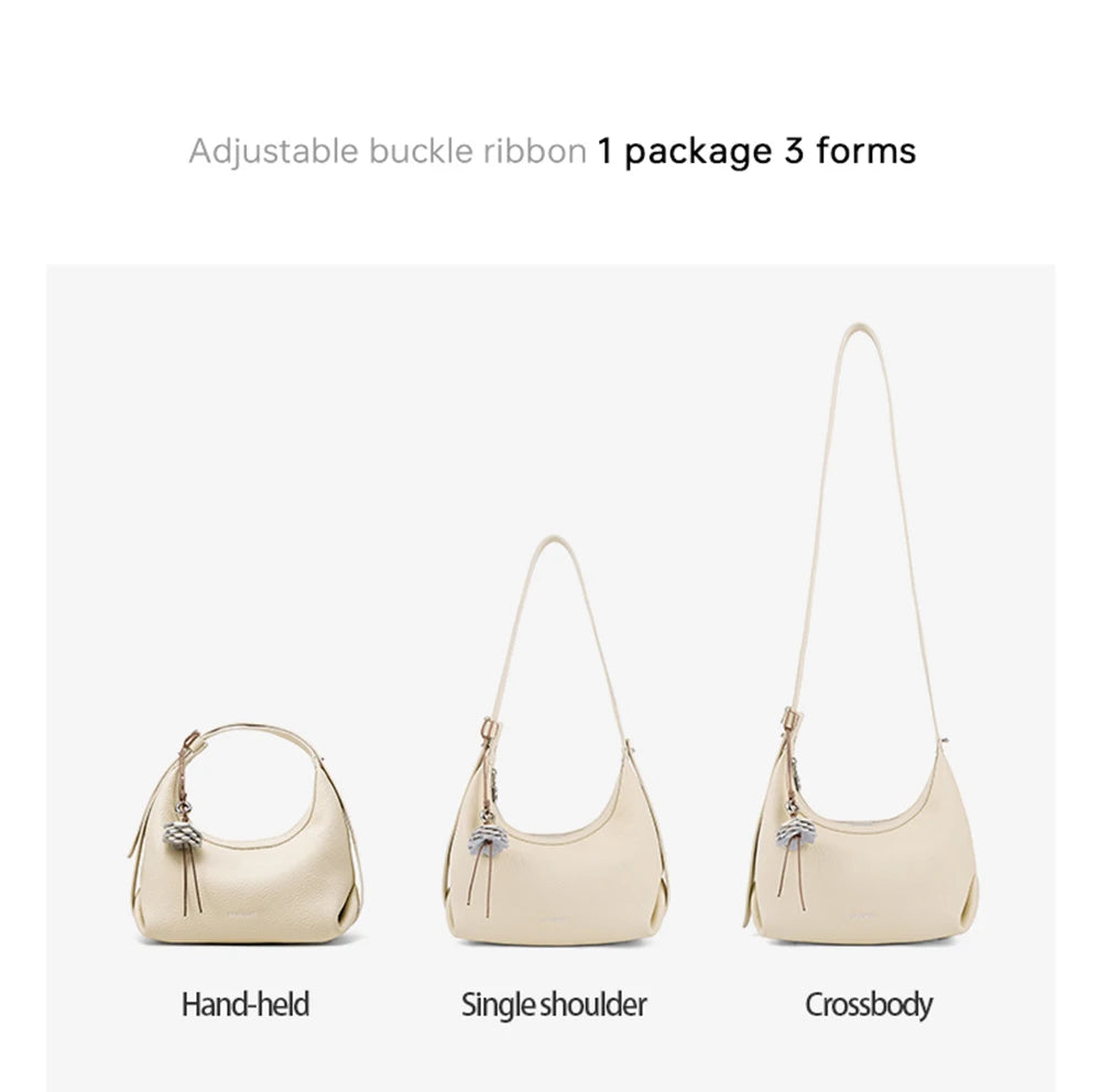 LA FESTIN Original Handbag Women New Shoulder Bags Fashion Half Moon Bag Crossbody Bag Luxury Brand Bags Ladies Leather Bag