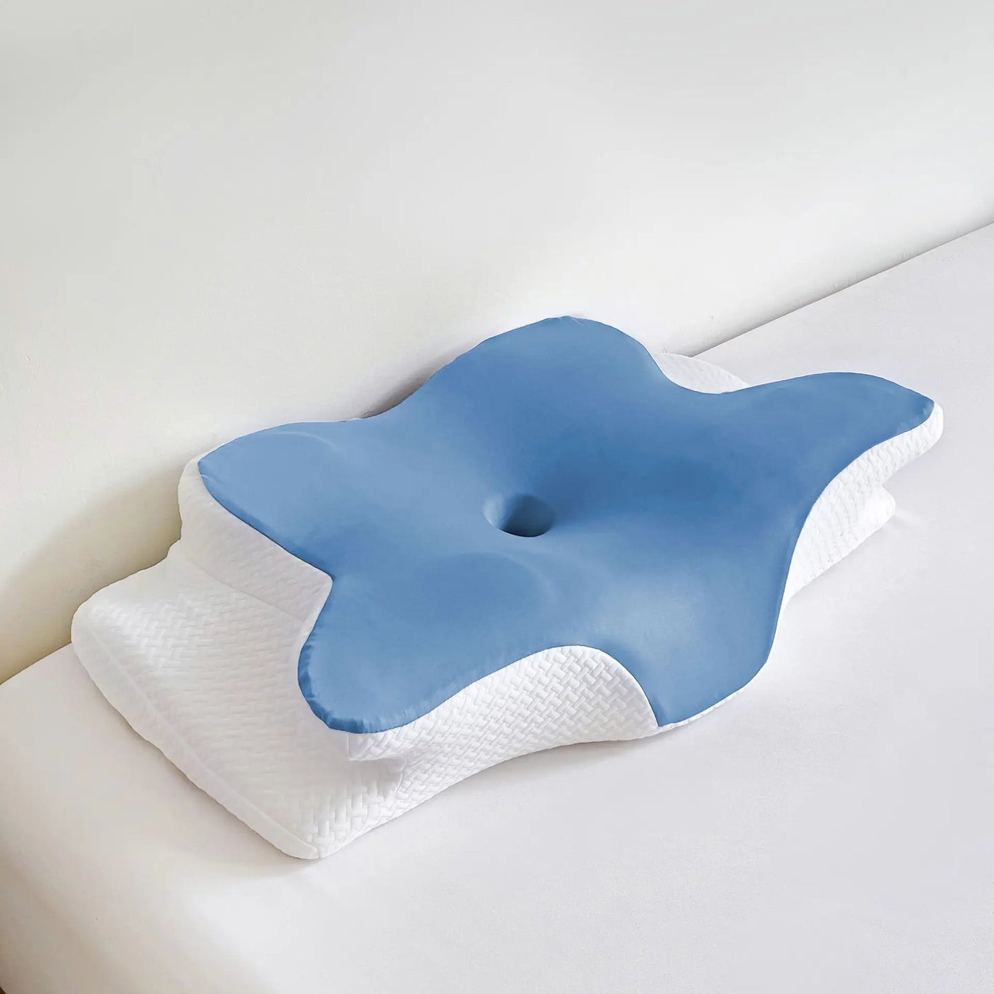 2026 New Solid Color Special-shaped Horn Pillow, Butterfly Pillow Memory Cotton Slow Rebound Neck Protection Sleep Pillow