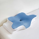 2026 New Solid Color Special-shaped Horn Pillow, Butterfly Pillow Memory Cotton Slow Rebound Neck Protection Sleep Pillow