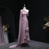 Sharon Said One-Shoulder Draped Chiffon Evening Gown SF199