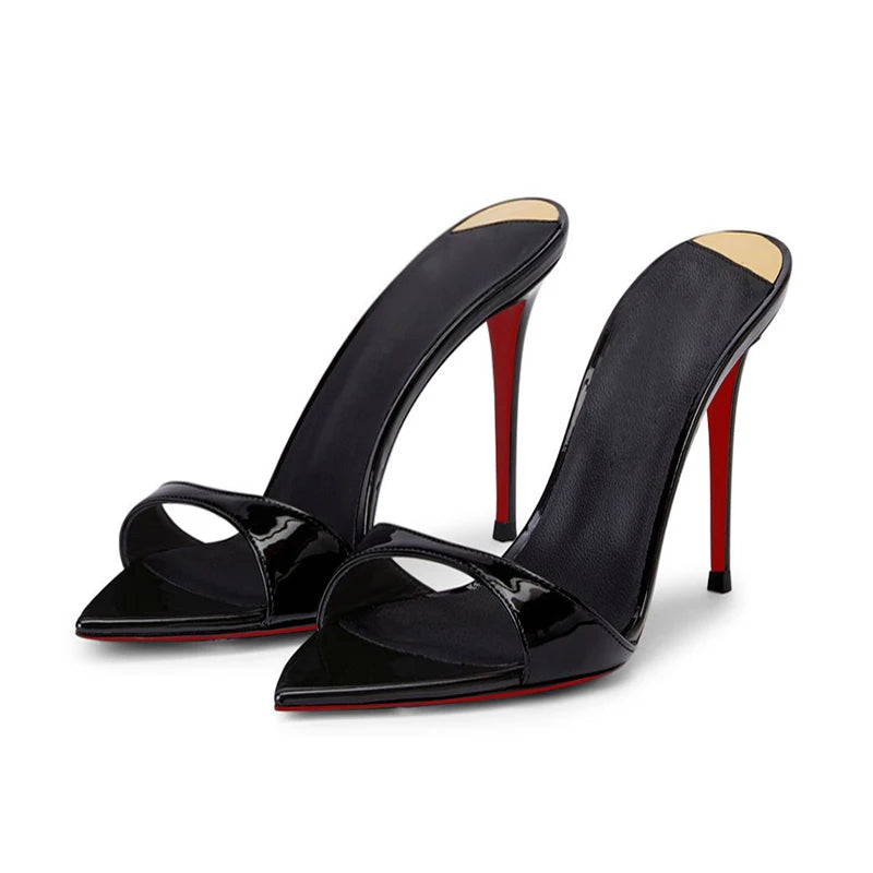 Women's Pointed-Toe Stiletto Heels — Open-Toe Summer Sandals
