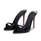 Women's Pointed-Toe Stiletto Heels — Open-Toe Summer Sandals