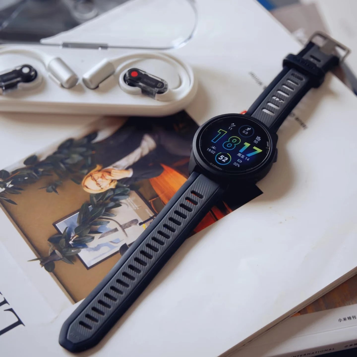 Garmin Forerunner 165 Smartwatch Built-in GPS 43mm 1.2" AMOLED Display 11 days Battery Life Heart Rate Monitor Fitness Tracker