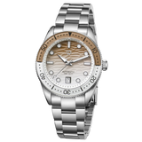 WISHDOIT Men's Automatic Dive Watch With Ocean Blue And White Ripple Dial 8215 Movement Sapphire Glass Mirror