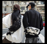2024 Techwear Style Punk Hip Hop Single Shoulder Crossbody Bag Men Women Street Vintage Chest Bag Casual Sport Fanny Pack