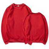 Korean Fashion Men's Round Neck Sweatshirts Autumn Long Sleeves Vacation Pullovers Tops Casual Popular Man Solid Sweat Shirts