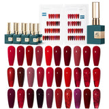 30-Piece Gel Nail Polish Set | Valentine's Romance Collection