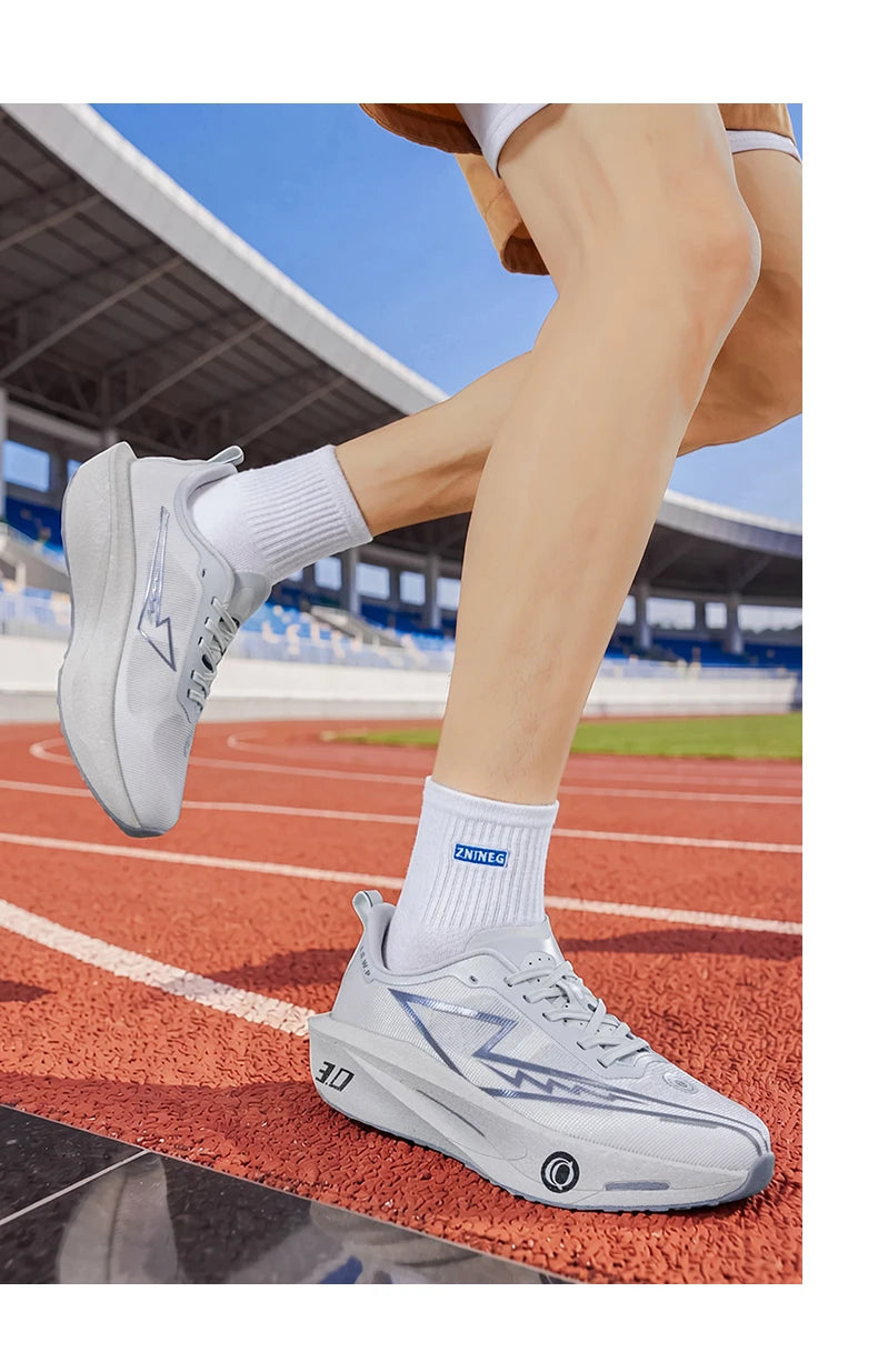Men Marathon Running Shoes Carbon Plate Training Race Sports Outdoor Breathable Lightweight Women Comfortable Athletic Sneakers