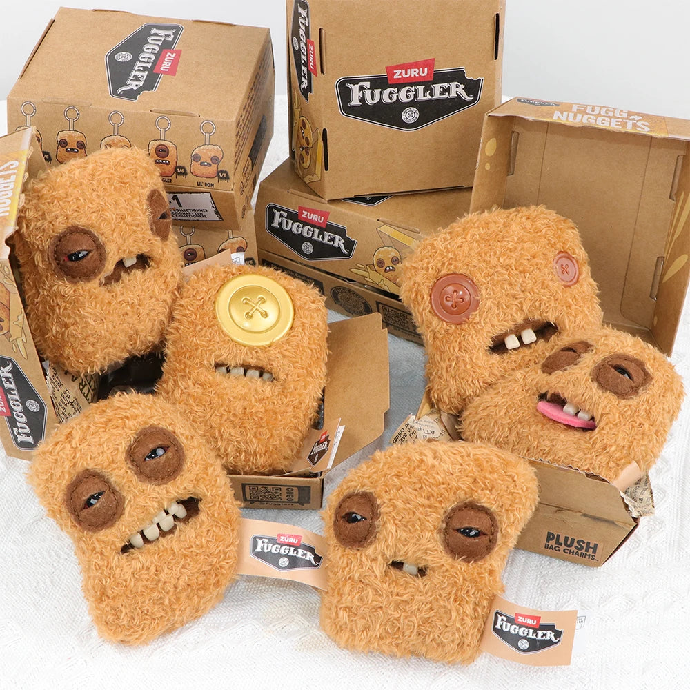 Original Fuggler Keychain Plush Toys Fugglers Fugg Alley Cat Pandents Stuffed Animal Fugg UNGGETS Keyrings Plushies Dolls Gifts