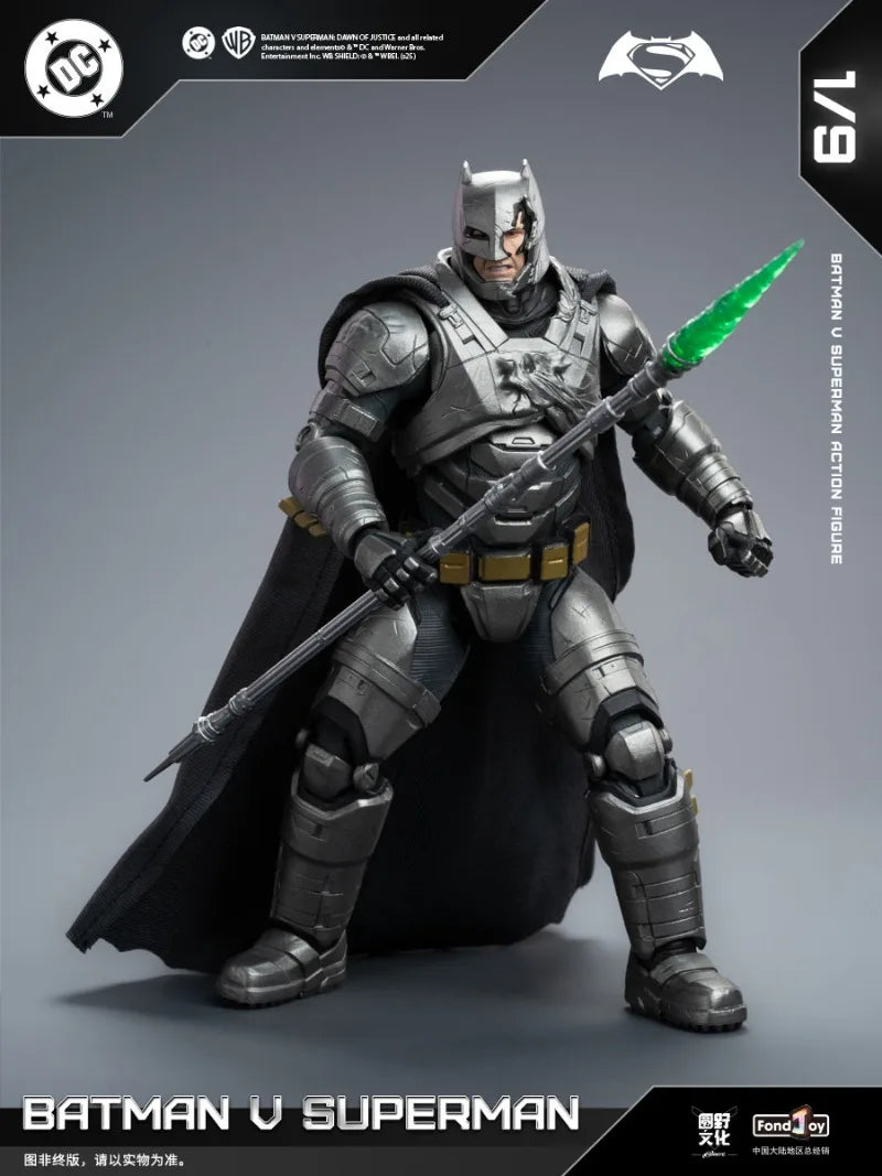 In Stock Fondjoy Batman VS Superman 1:9 Scale Action Figure Set DC Comics Movie Authentic Interchangeable Heads Boys Gifts Model
