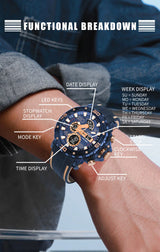 SMAEL 8136 Men's Sport Watch – 50M Water Resistant