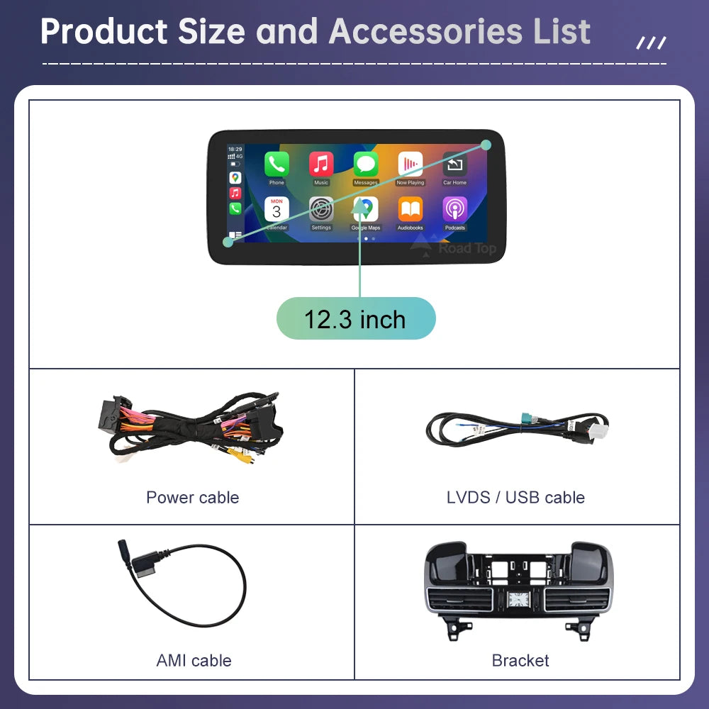 12.3" CarPlay Screen for Mercedes-Benz ML/GL 2012–2015