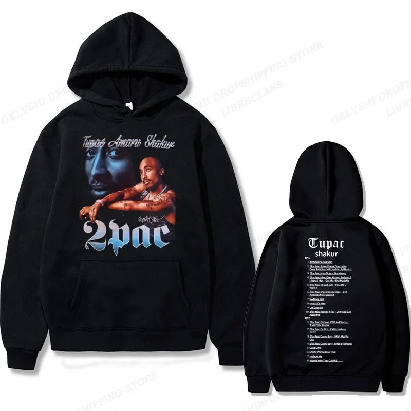 Tupac 2Pac Graphic Fleece Hoodie for Men