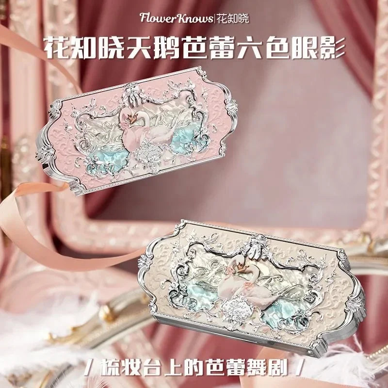 Flower Knows Strawberry Rococo Moonlight Mermaid Jewel Eyeshadow Palette 5 Colors Pearlescent Mashed Potatoes 2023