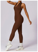 V-Back Athletic Yoga Jumpsuit
