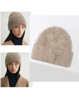Fluffy Alpaca Wool Beanie | Women's Cozy Knit Winter Hat
