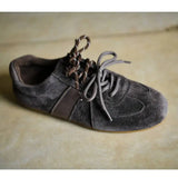 Fashionable Retro Thick Bottom Sports Shoes Women's Increased Height Dequn Shoes Comfortable Genuine Leather Rubber Outsole