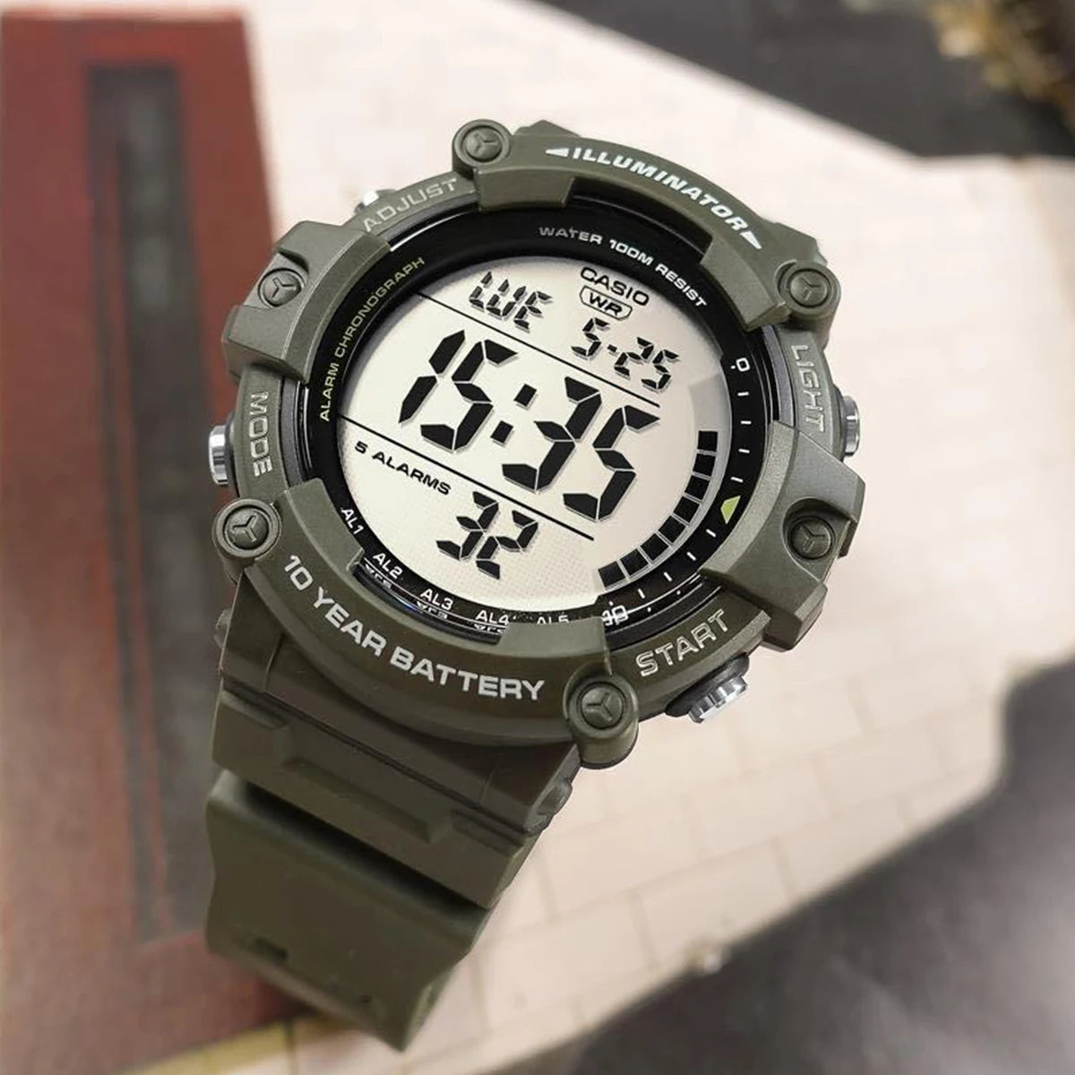 Casio Men’s Heavy Duty Digital Watch – 10-Year Battery (AE-1500WHX)