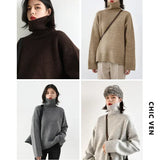 Women's Relaxed Mock Neck Knit Sweater