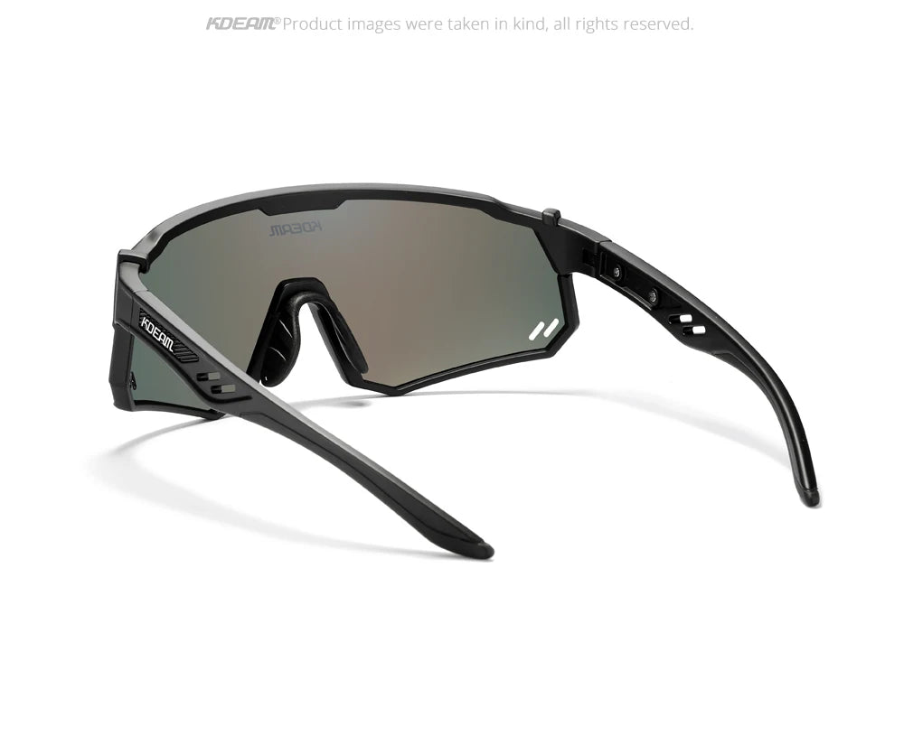 KDEAM High-End Sports Sunglasses Polarized Men's Cycling Glasses Dismountable TR90 Frame And Nose Pads Easy To Exchange
