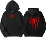 Unisex Spider Print Relaxed-Fit Hoodie