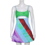 Retro Bandana Print Mini Dress