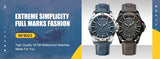 Men’s Waterproof Quartz Watch - Silicone Sport Strap