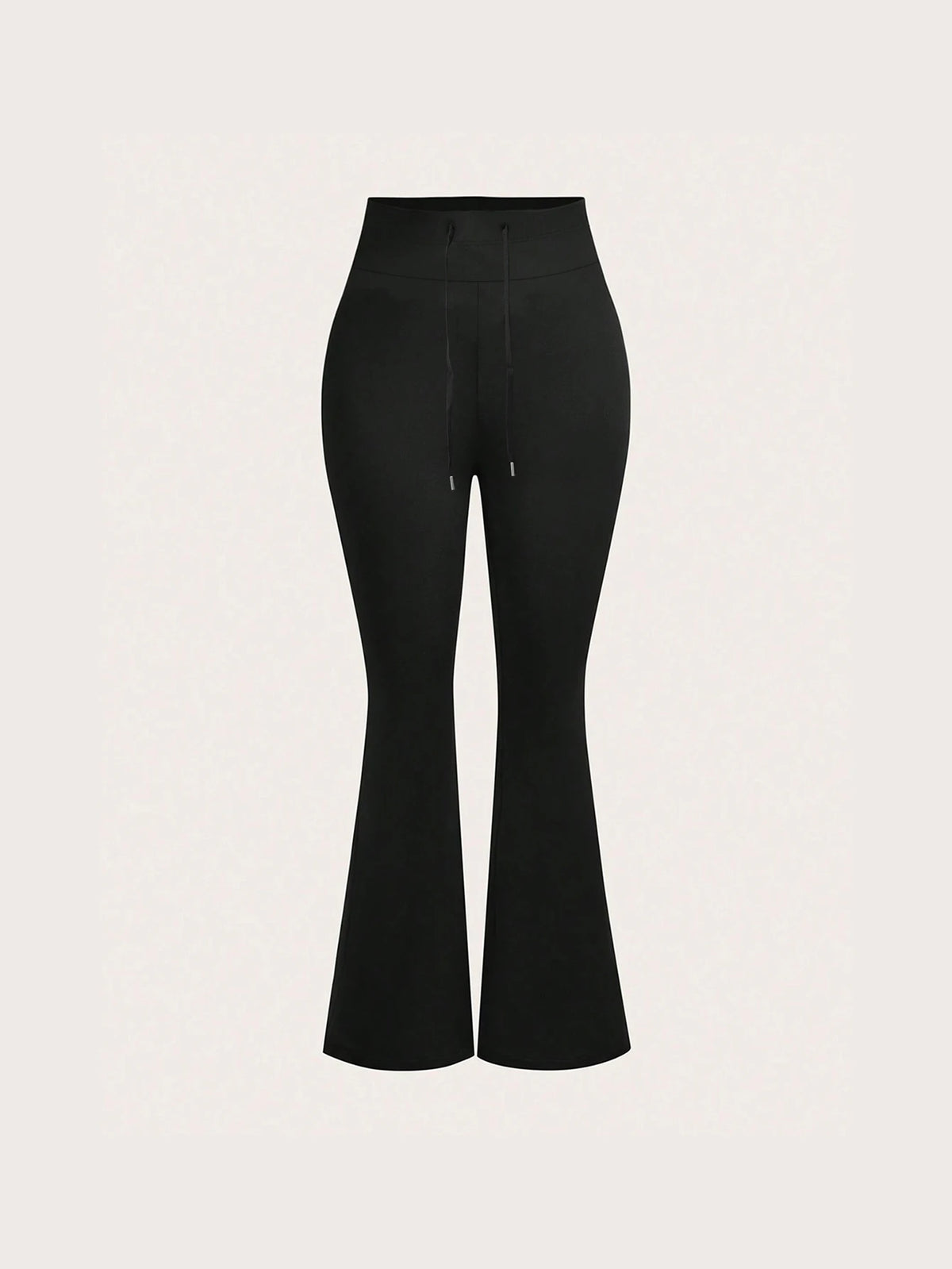 Women's Black High-Waisted Stretch Flare Pants