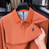 Premium Cotton Embroidered Long Sleeve Polo Shirt