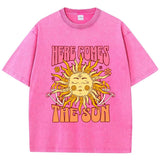 Women's Oversized Washed Cotton Graphic T-Shirt