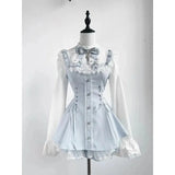 Sweet Lolita Lace Up Ruffles Cardigan+ Sexy Slim Fit Strapless Vest Tops+ High Waist Ruched Skirts Early Autumn Three Piece Sets