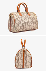 CHCH Women's Pillow Bag Autumn/Winter New Collection Letter Handbag Brown Boston Bag