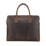CONTACT'S Genuine Leather Men Business Bag Leather Briefcase Tote Laptop Bags High Quality Men's Bag Handbag for 14.2" Macbook