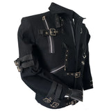 Role-player Michael Jackson BAD Punk Jacket Black Stretch Cotton Outwear Impersonator