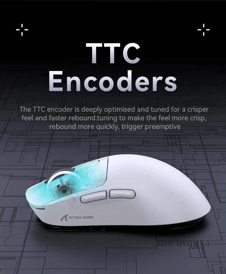 Attack Shark X3 PixArt PAW3395 Bluetooth Mouse,26000dpi,Wireless Tri-Mode Connection,Lightweight Macro Gaming Mouse