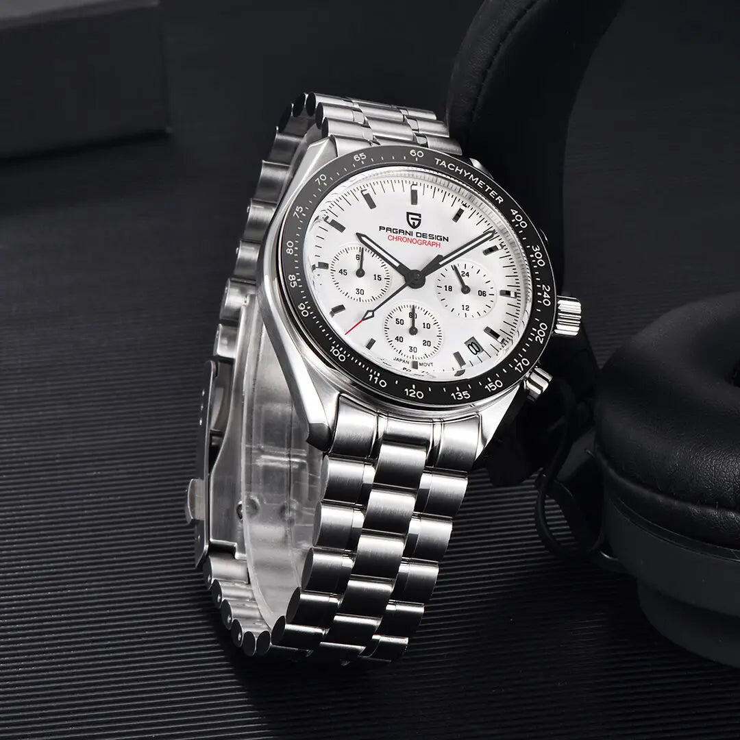 PAGANI DESIGN 2026 New V6 Moon Watches Men Luxury Quartz Watch For Men Speed Sport Chronograph AR Sapphire Crystal Wristwatch