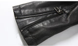Women's Short Genuine Sheepskin Biker Jacket