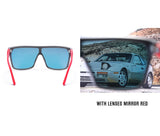 KDEAM One-piece Shape Men Sunglasses Polarized Elastic Paint Surface Sun Glasses Women Suitable Long-lasting Goggles Cat.3