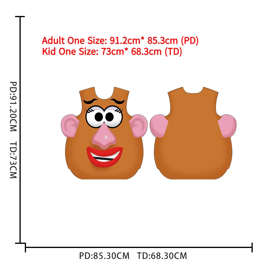 Playful Potato Head Costume for Halloween & Parties
