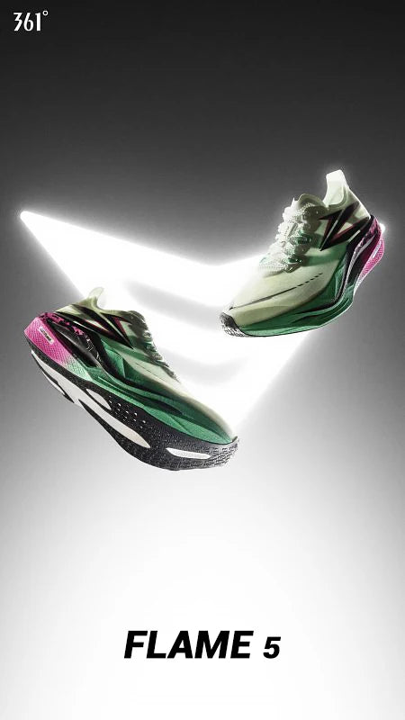 361 Degrees Flame 5 Men's Running Shoes Carbon Plate Breathable Stable Rebound Grippy Durable Marathon Male Sneakers 672612213