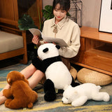 Soft Animal Plush Pillow – Bear & Panda Cuddle Doll