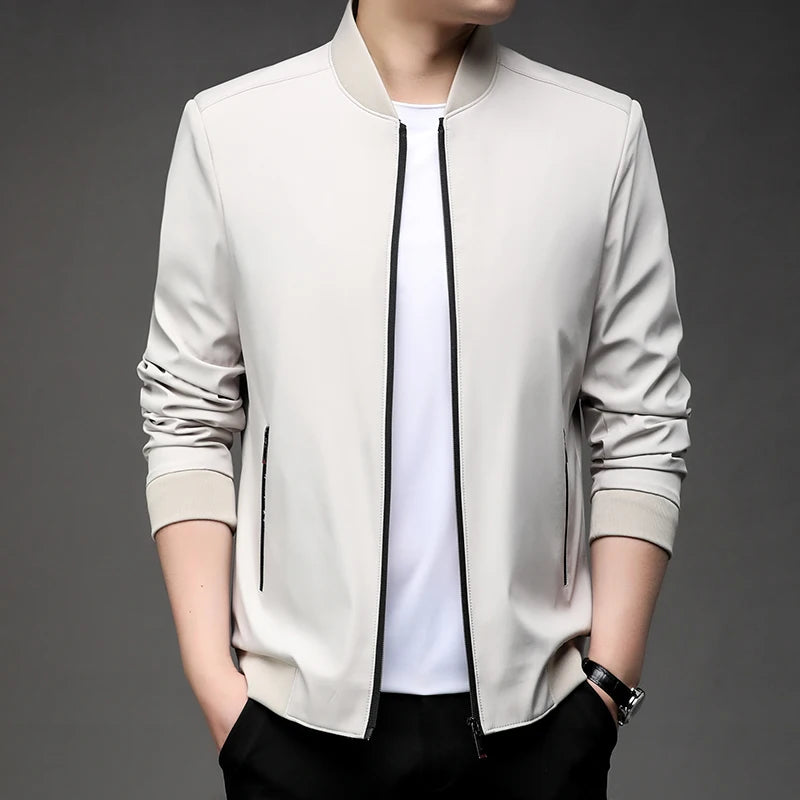 Men’s Classic Baseball Collar Casual Jacket